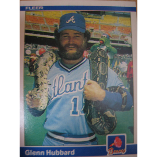 Baseball Glenn Hubbard Atlanta Braves 1984 Fleer #182