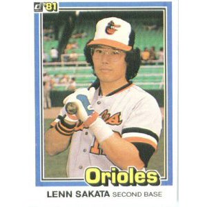 Baseball Lenn Sakata Baltimore Orioles 1981 Donruss #499