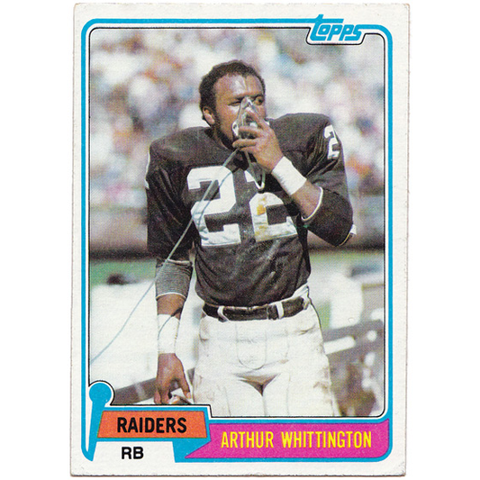 Football Arthur Whittington Oakland Raiders 1981 Topps #161