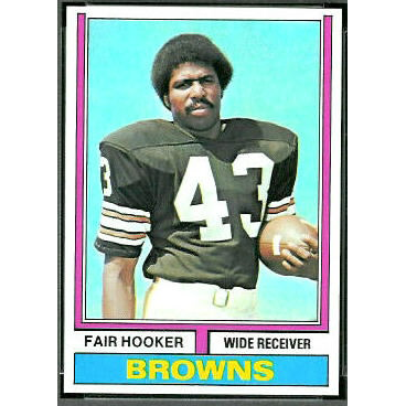 Football Fair Hooker Cleveland Browns 1974 Topps #185