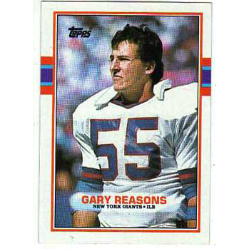 Football Gary Reasons New York Giants 1989 Topps #180