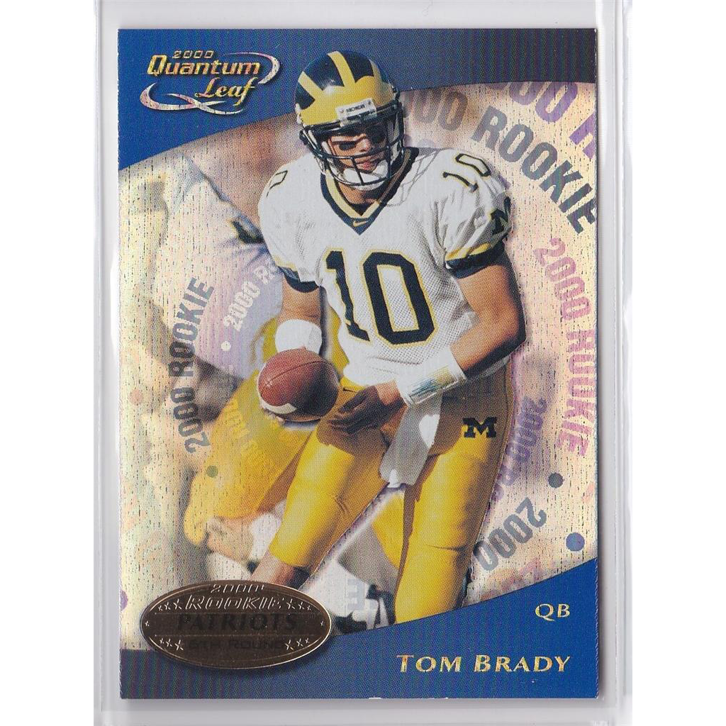 Football Tom Brady Michigan Wolverines 2000 Quantum Leaf #343