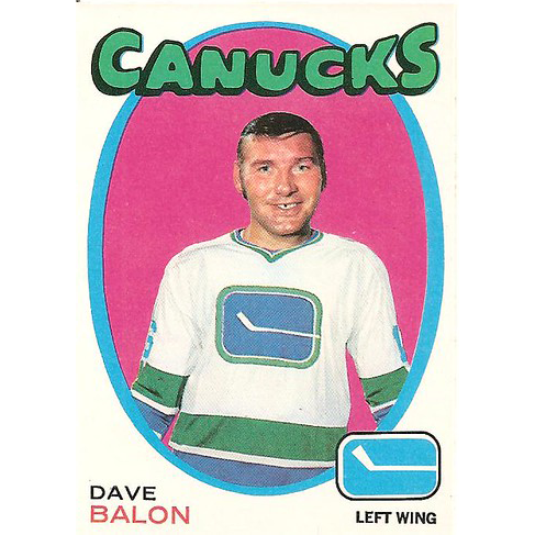 Hockey Dave Balon Vancouver Canucks 1971 O-Pee-Chee #229