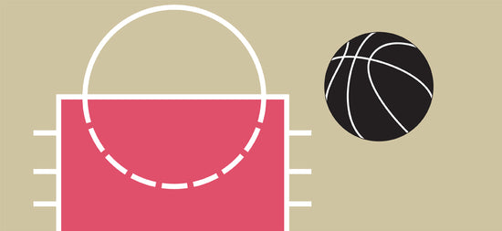 Basketball court and ball drawing